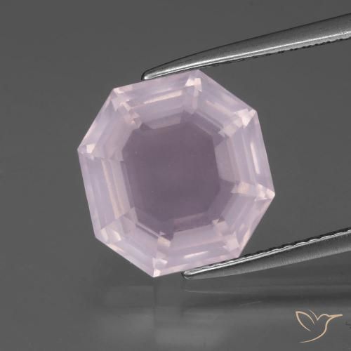 6.67ct 天然 泡泡糖粉色 芙蓉石, 祖母绿式切割, 透明