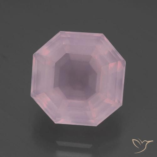 7.04ct 天然 玫瑰粉色 芙蓉石, 祖母绿式切割, 透明