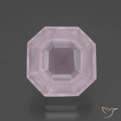 9.44ct 天然 浅淡粉色 芙蓉石, 祖母绿式切割, 透明