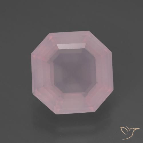 5.74ct 天然 浅粉色 芙蓉石, 祖母绿式切割, 透明