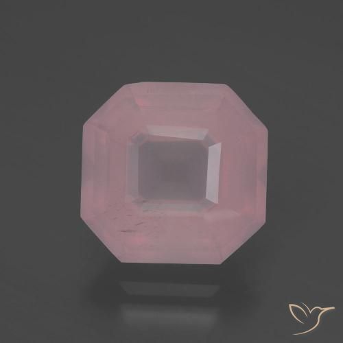 5.14ct 天然 玫瑰粉色 芙蓉石, 祖母绿式切割, 透明