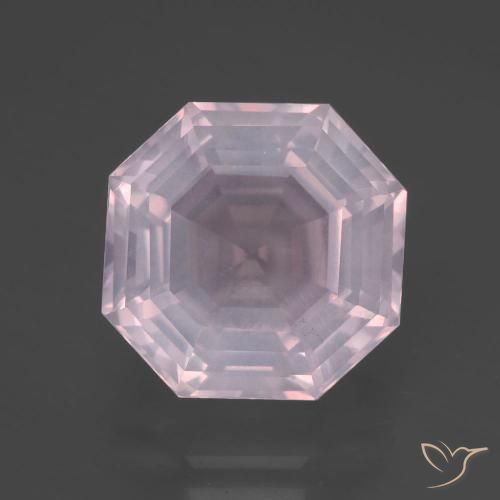 7.38ct 天然 泡泡糖粉色 芙蓉石, 祖母绿式切割, 透明