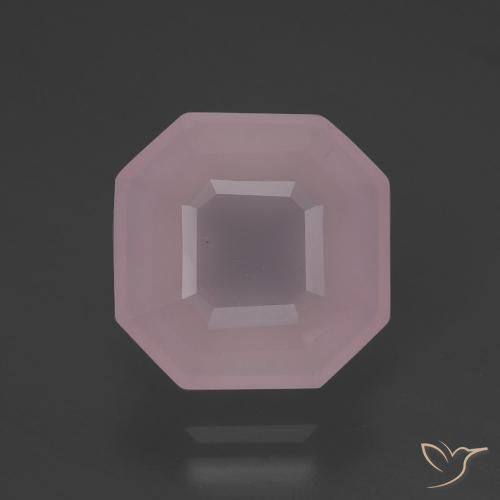 5.73ct 天然 浅淡粉色 芙蓉石, 祖母绿式切割, 透明