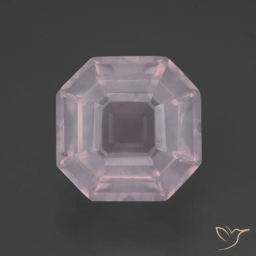6.28ct 天然 浅淡粉色 芙蓉石, 祖母绿式切割, 透明