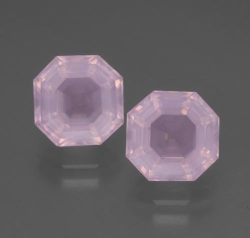 5.03天然粉色粉晶，祖母绿式切割，8.4×8.3毫米，透明