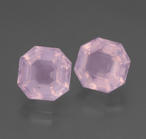 5.03天然粉色粉晶，祖母绿式切割，8.4×8.3毫米，透明