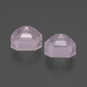 4.15天然粉色粉晶，祖母绿式切割，7.9×7.9毫米，透明