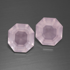8.87天然粉色粉晶，祖母绿式切割，10.6×10.3毫米，透明