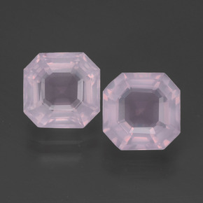 4.32天然粉色粉晶，祖母绿式切割，8.2×8.2毫米，透明