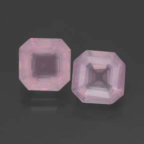 4.27天然粉色粉晶，祖母绿式切割，8.3×8.2毫米，透明
