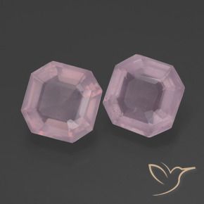 4.12天然粉色粉晶，祖母绿式切割，8.4×8.3毫米，透明