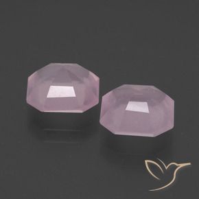 4.12天然粉色粉晶，祖母绿式切割，8.4×8.3毫米，透明