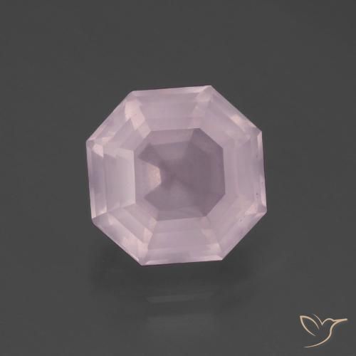 5.59ct 天然 泡泡糖粉色 芙蓉石, 祖母绿式切割, 透明