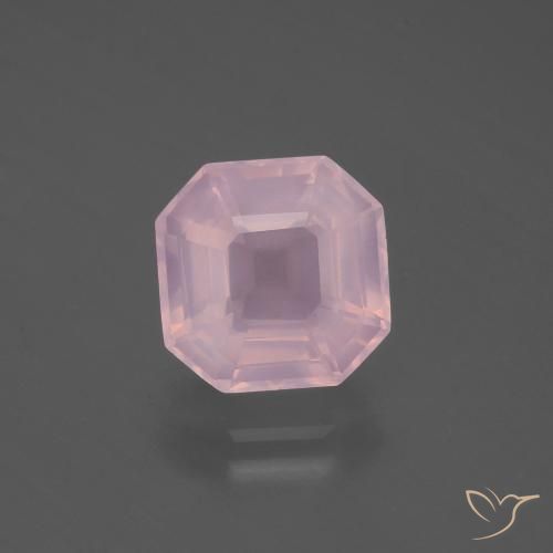 4.08ct 天然 中玫瑰粉 芙蓉石, 祖母绿式切割, 透明