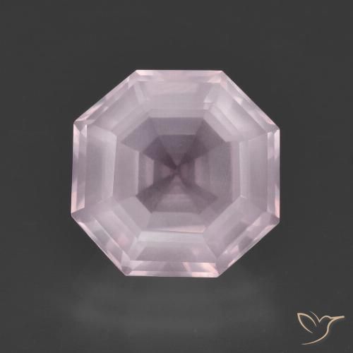 4.18ct 天然 浅淡粉色 芙蓉石, 祖母绿式切割, 透明