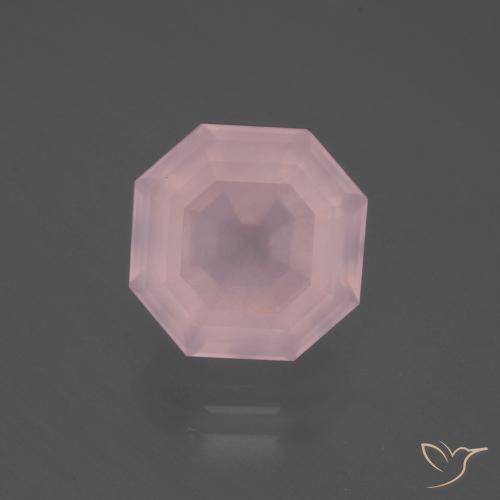 4.94ct 天然 浅淡粉色 芙蓉石, 祖母绿式切割, 透明