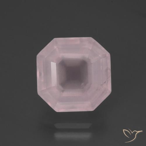 5.19ct 天然 浅粉色 芙蓉石, 祖母绿式切割, 透明