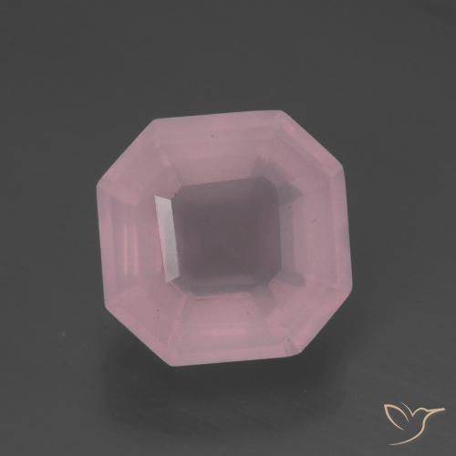 5.35ct 天然 中玫瑰粉 芙蓉石, 祖母绿式切割, 透明