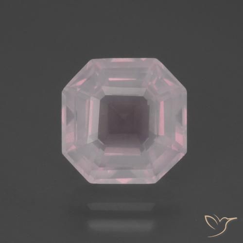 4.48ct 天然 浅淡粉色 芙蓉石, 祖母绿式切割, 透明