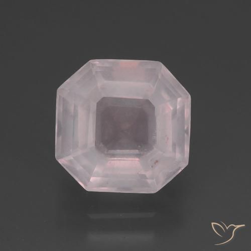 3.50ct 天然 非常浅的粉红色 芙蓉石, 祖母绿式切割, 透明