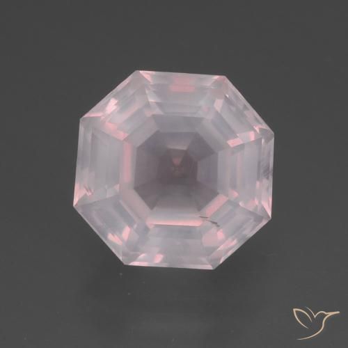 3.82ct 天然 非常浅的粉红色 芙蓉石, 祖母绿式切割, 透明