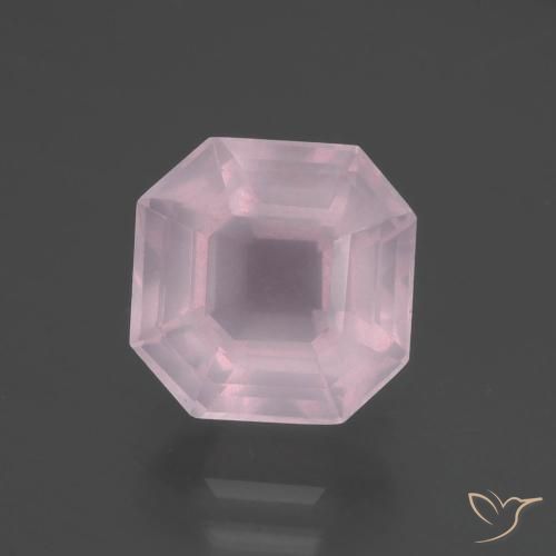 3.77ct 天然 泡泡糖粉色 芙蓉石, 祖母绿式切割, 透明