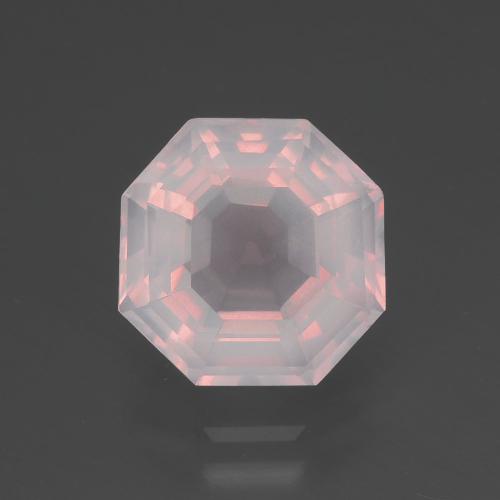 3.40克拉天然粉色粉晶，祖母绿式切割，9.5×9.5毫米，透明