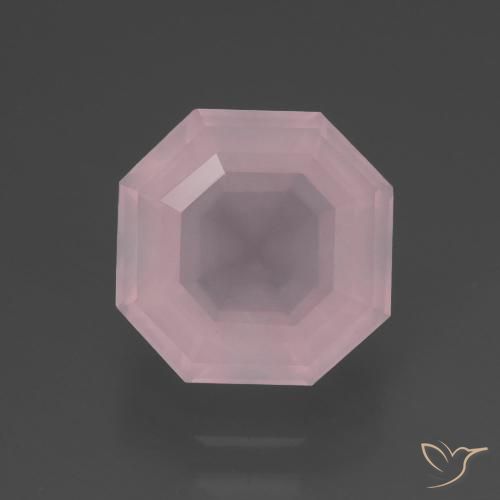 3.48ct 天然 浅淡粉色 芙蓉石, 祖母绿式切割, 透明