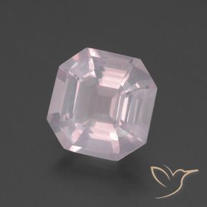 2.76克拉天然粉色粉晶，祖母绿式切割，9.2×9毫米，透明