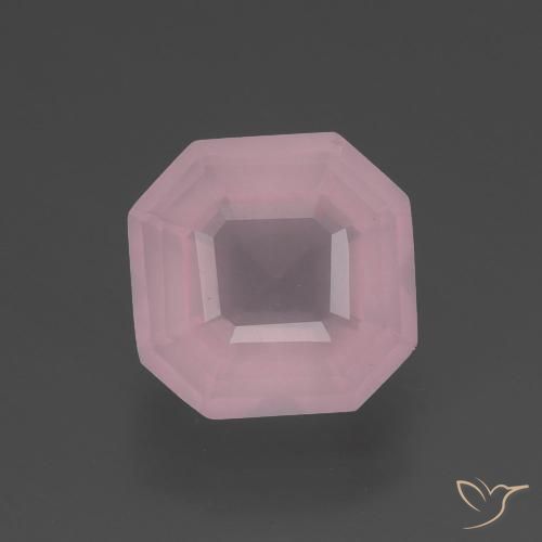 3.04ct 天然 中玫瑰粉 芙蓉石, 祖母绿式切割, 透明