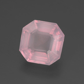 2.89克拉天然粉色粉晶，祖母绿式切割，9.2×9.1毫米，透明