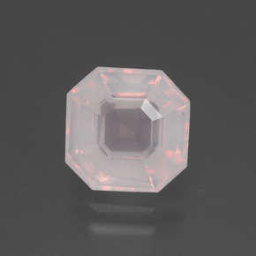 2.67克拉天然粉色粉晶，祖母绿式切割，8.7×8.6毫米，透明