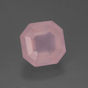 3.59克拉天然粉色粉晶，祖母绿式切割，9.9×9.8毫米，透明