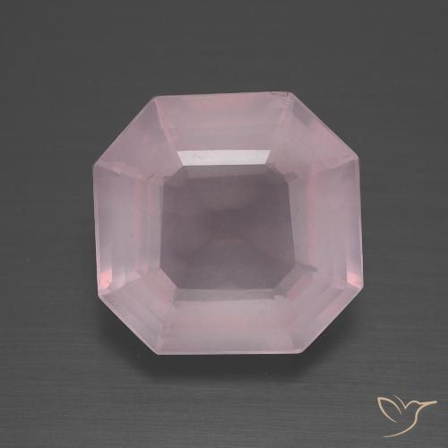4.83ct 天然 玫瑰粉色 芙蓉石, 祖母绿式切割, 透明