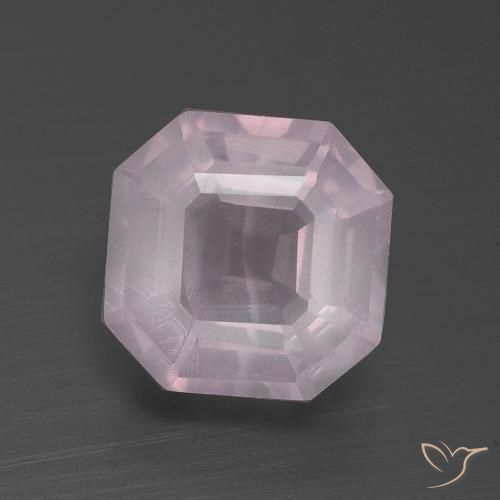 3.27ct 天然 非常浅的玫瑰粉色 芙蓉石, 祖母绿式切割, 透明