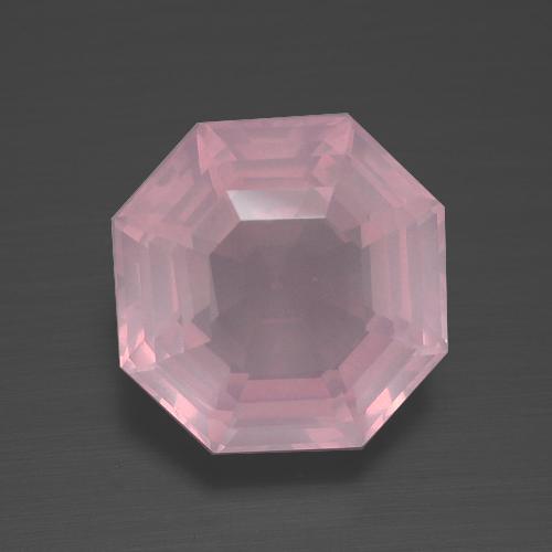 3.98克拉天然粉色粉晶，祖母绿式切割，10.1×10毫米，透明