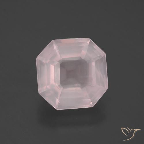 5.38ct 天然 浅淡粉色 芙蓉石, 祖母绿式切割, 透明