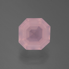 3.98克拉天然粉晶，祖母绿式切割，透明