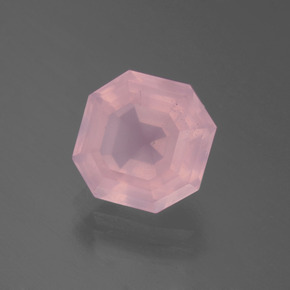 3.98克拉天然粉晶，祖母绿式切割，透明