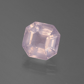 3.02克拉天然粉色粉晶，祖母绿式切割，9.3×9.2毫米，透明