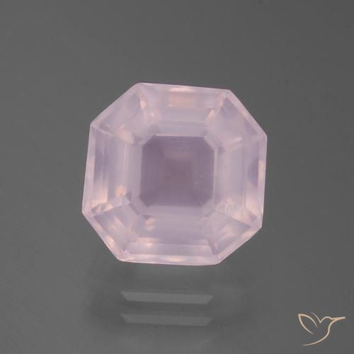 5.41ct 天然 浅樱桃粉色 芙蓉石, 祖母绿式切割, 透明