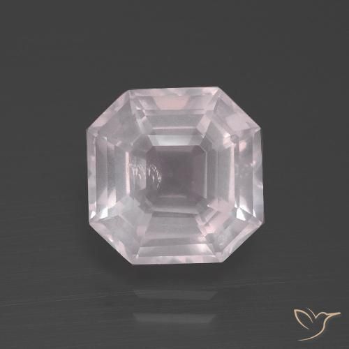 3.70ct 天然 非常浅的玫瑰粉色 芙蓉石, 祖母绿式切割, 透明