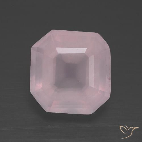 3.29ct 天然 浅粉色 芙蓉石, 祖母绿式切割, 透明