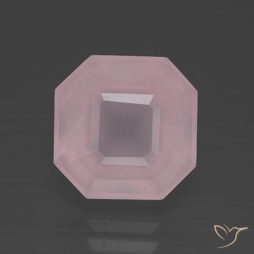 3.91ct 天然 浅淡粉色 芙蓉石, 祖母绿式切割, 透明