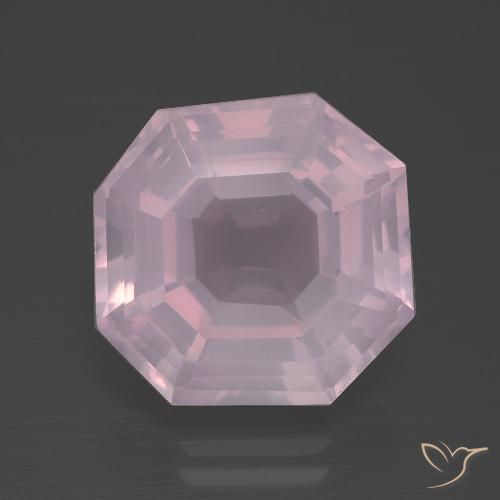 10.19ct 天然 泡泡糖粉色 芙蓉石, 祖母绿式切割, 透明