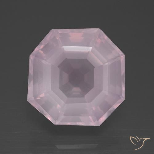10.56ct 天然 泡泡糖粉色 芙蓉石, 祖母绿式切割, 透明