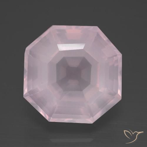 12.21ct 天然 浅粉色 芙蓉石, 祖母绿式切割, 透明