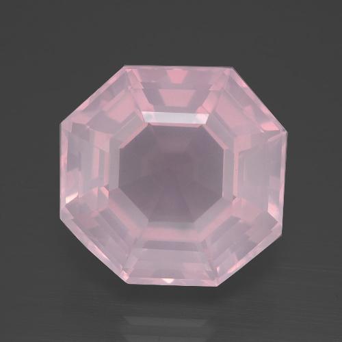 13.25克拉天然粉色粉晶，祖母绿式切割，15.2×14.8毫米，透明