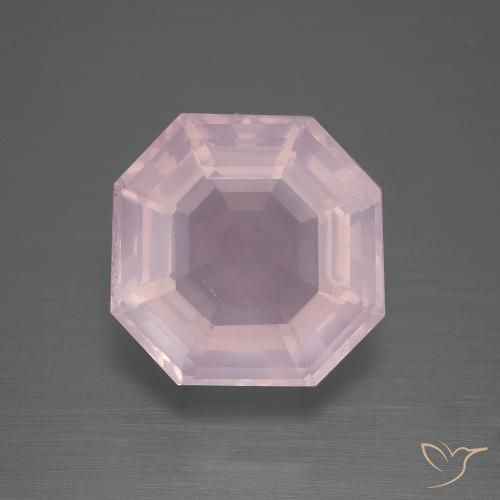 8.93ct 天然 浅粉色 芙蓉石, 祖母绿式切割, 透明