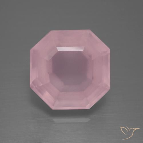 9.72ct 天然 中玫瑰粉 芙蓉石, 祖母绿式切割, 透明